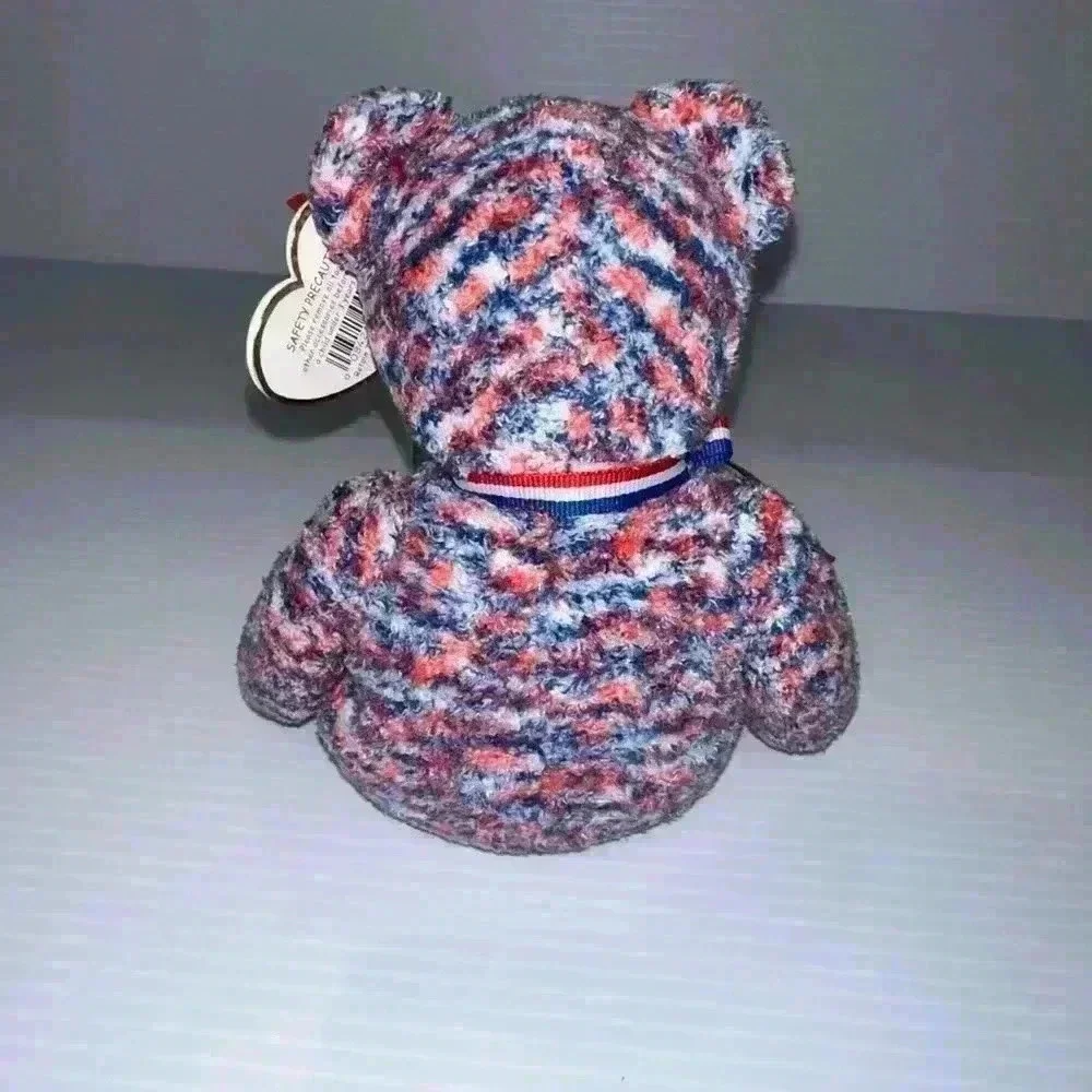 Ty Beanie Baby USA Red Blue Plush Stuffed Animal 2000 P.E. Pellets